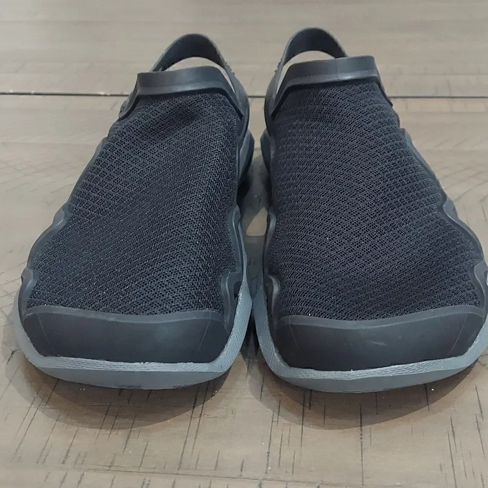 Crocs Swiftwater Sz 8 Mesh Wave Sandal Slate Gray Black Men’s Water Shoes
